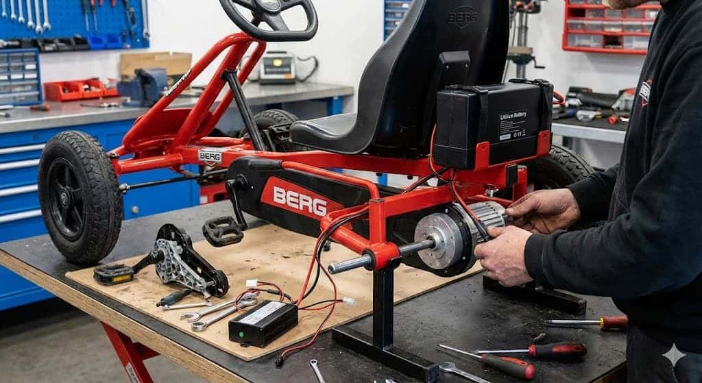 להפוך קארטינג פדלים לקארטינג חשמלי